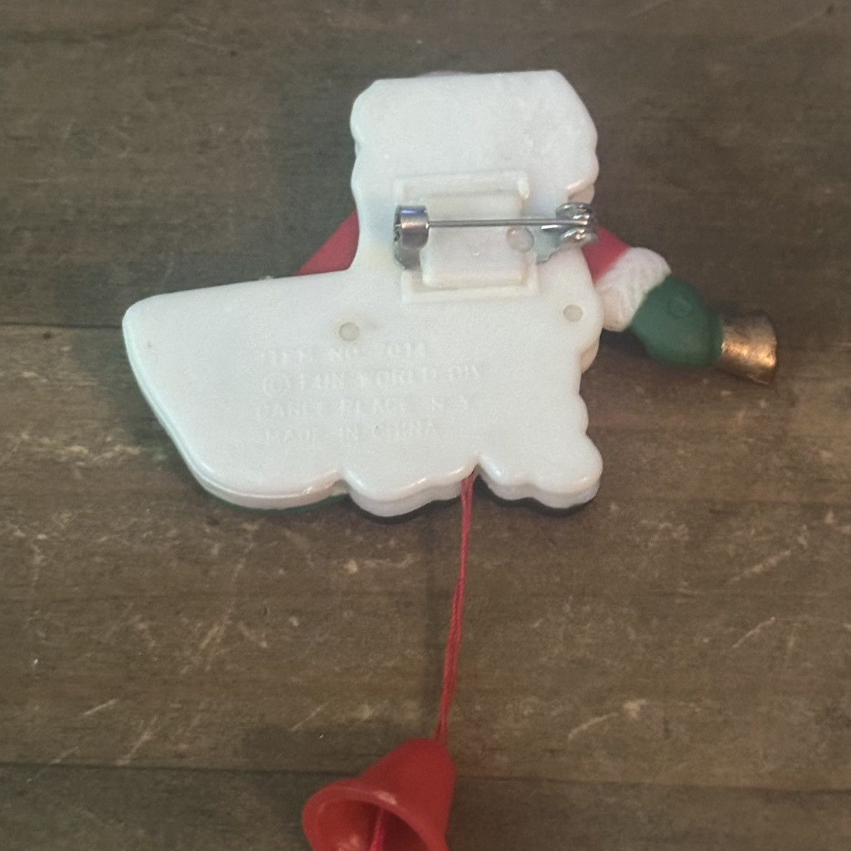 Vintage Vintage nastalgic articulated Santa Clause pull string pin Size ONE SIZE - 3 Thumbnail