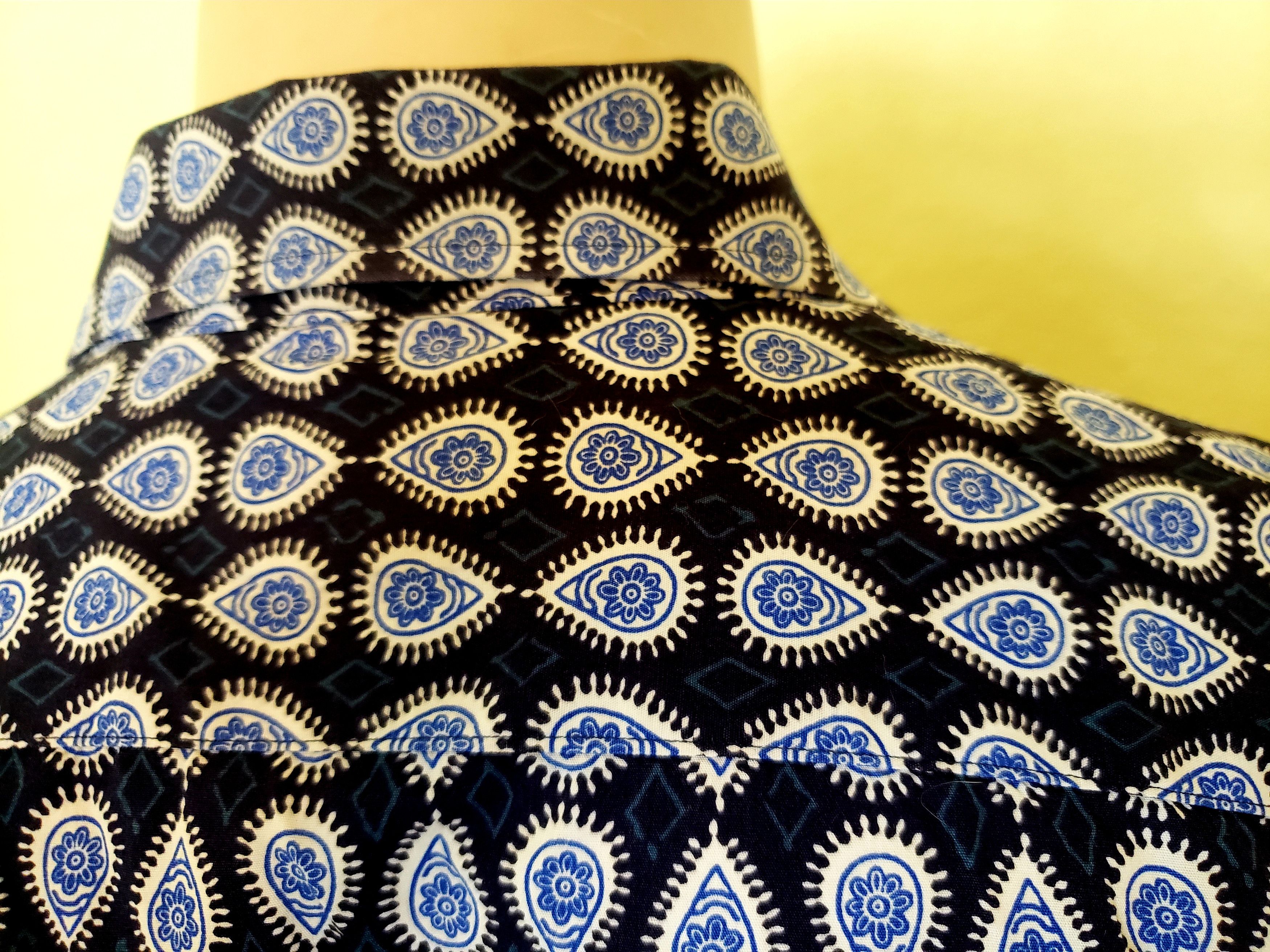 Thomas Dean men s shirt XL navy paisley button front Thomas Dean Size US XL / EU 56 / 4 - 7 Thumbnail