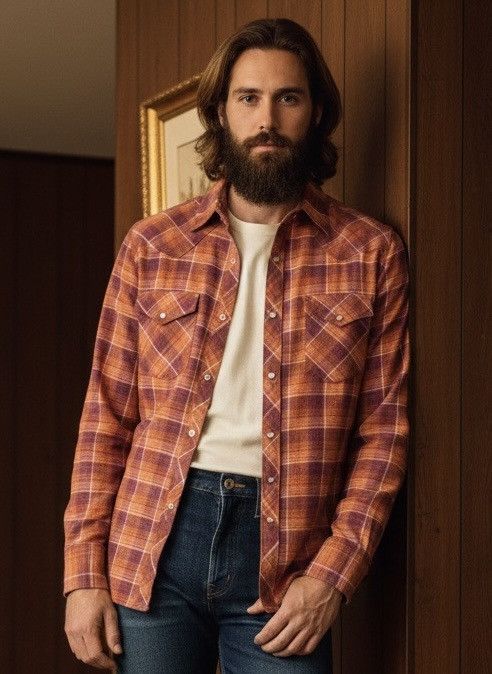Wrangler Vintage 70s/80s Wrangler Plaid Pearl Snap Western Shir Size US S / EU 44-46 / 1 - 2 Thumbnail