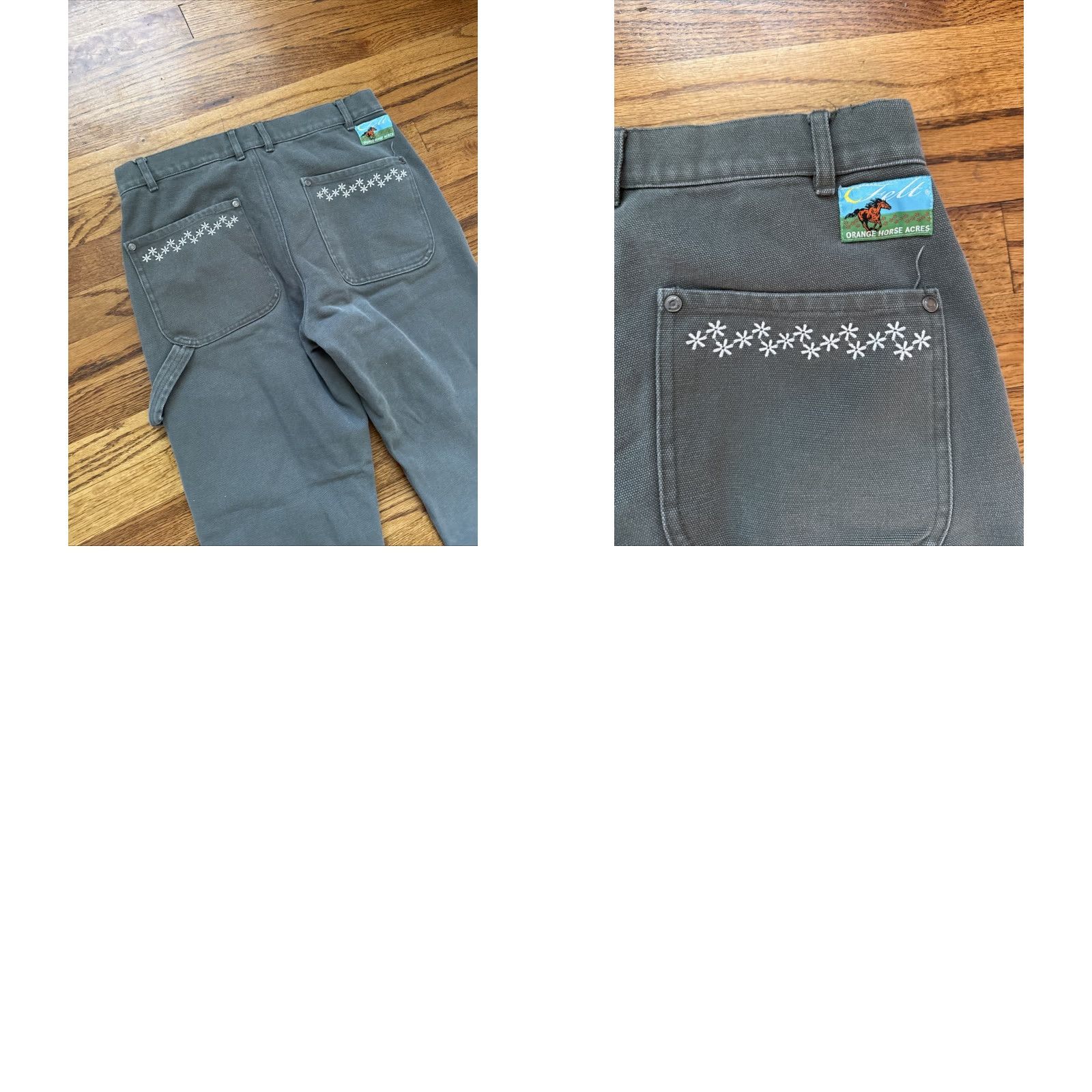 FELT FELT Carpenter Pants Flower Floral Embroidery S C22 Green KHAKIS Men 30 Regular Pre-ownedGood USPS Ground Advantage Size US 30 / EU 46 - 9 Thumbnail