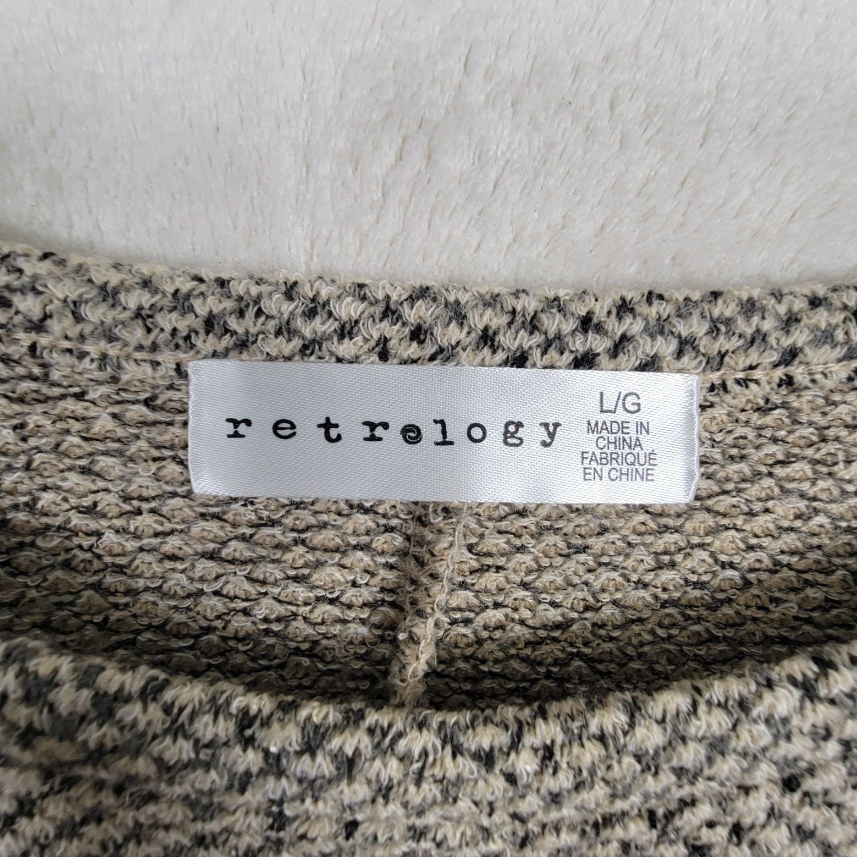 Vintage Women's Retrology Long Sleeve Sweater Size Large Oatmeal Combo Size L / US 10 / IT 46 - 4 Thumbnail