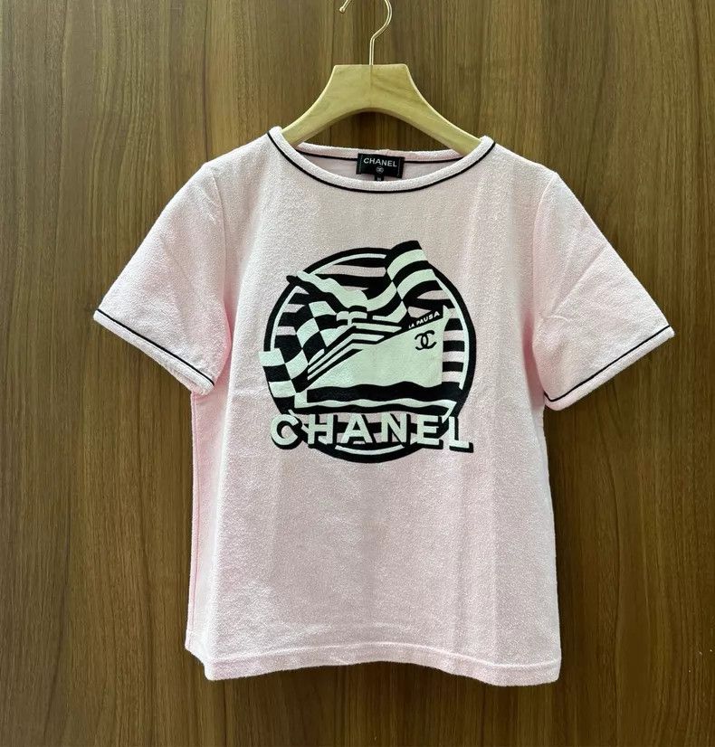 Chanel Chanel Pink cruise series short-sleeved T-shirt Size XS / US 0-2 / IT 36-38 - 1 Thumbnail