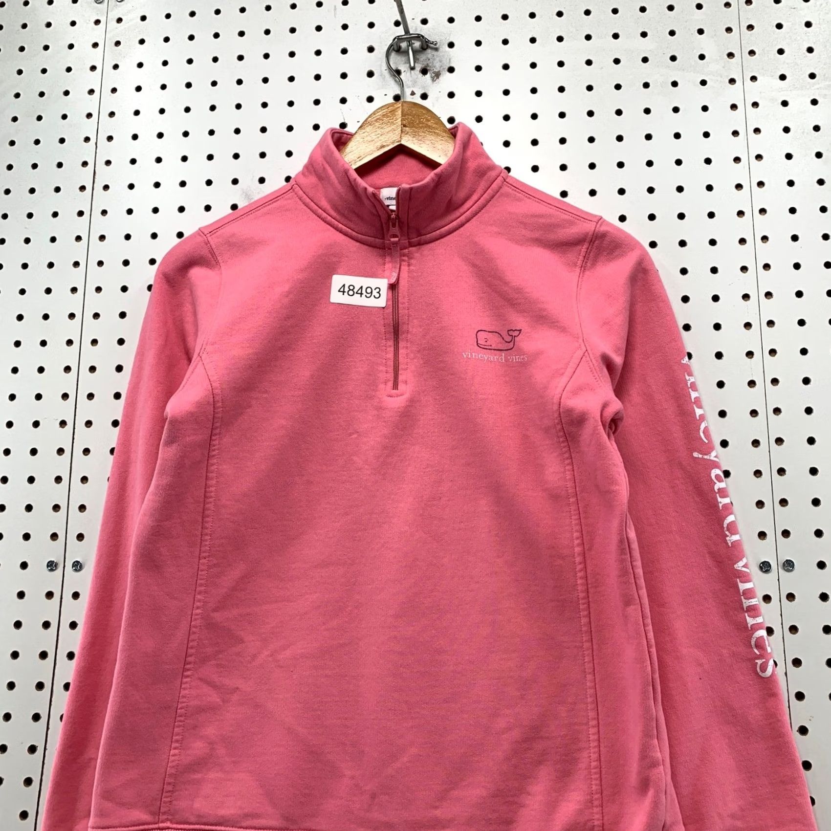 Vineyard Vines Vineyard Vines Womens Small Pink Long Sleeve Pullover Whale Logo Quarter Zip Size S / US 4 / IT 40 - 4 Thumbnail