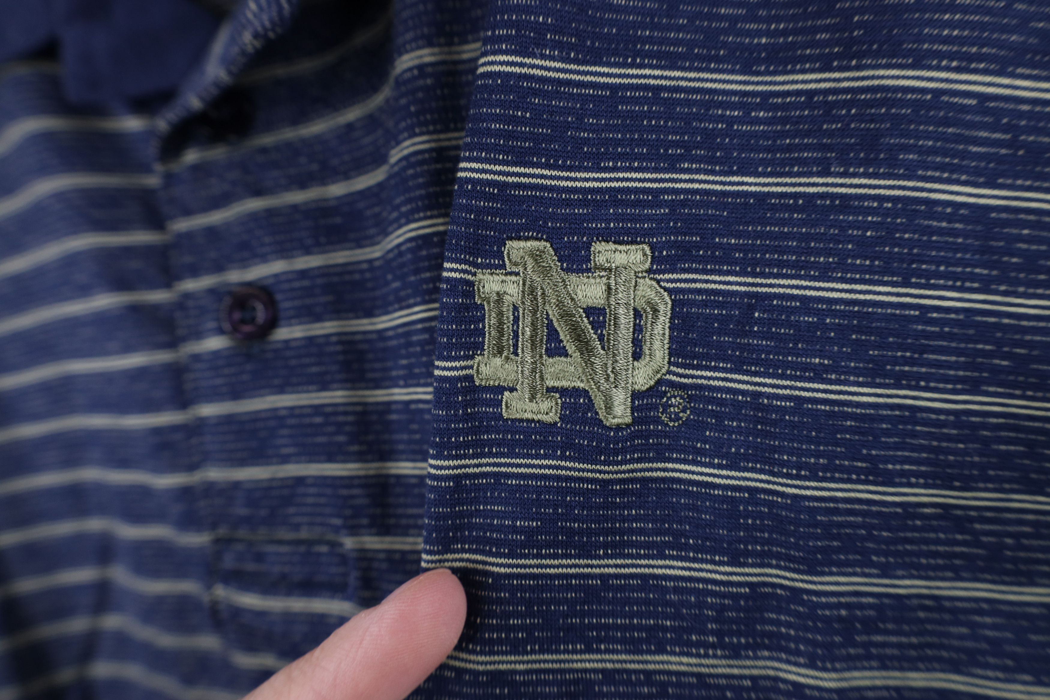 Vintage Vintage 90s Dame University Striped Collared Golf Polo Shirt Size US L / EU 52-54 / 3 - 5 Thumbnail