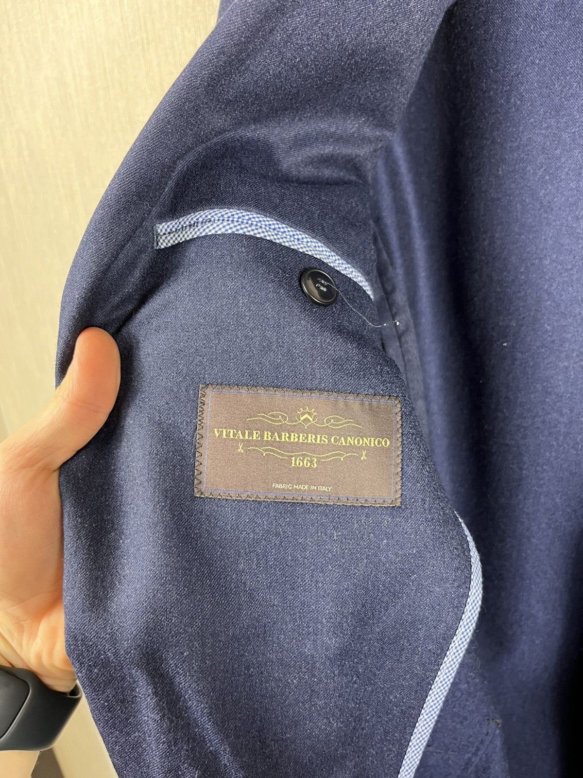 Designer × Morris Morris Heritage wool Mike plain flannel suit jacket blazer Size US L / EU 52-54 / 3 - 14 Thumbnail