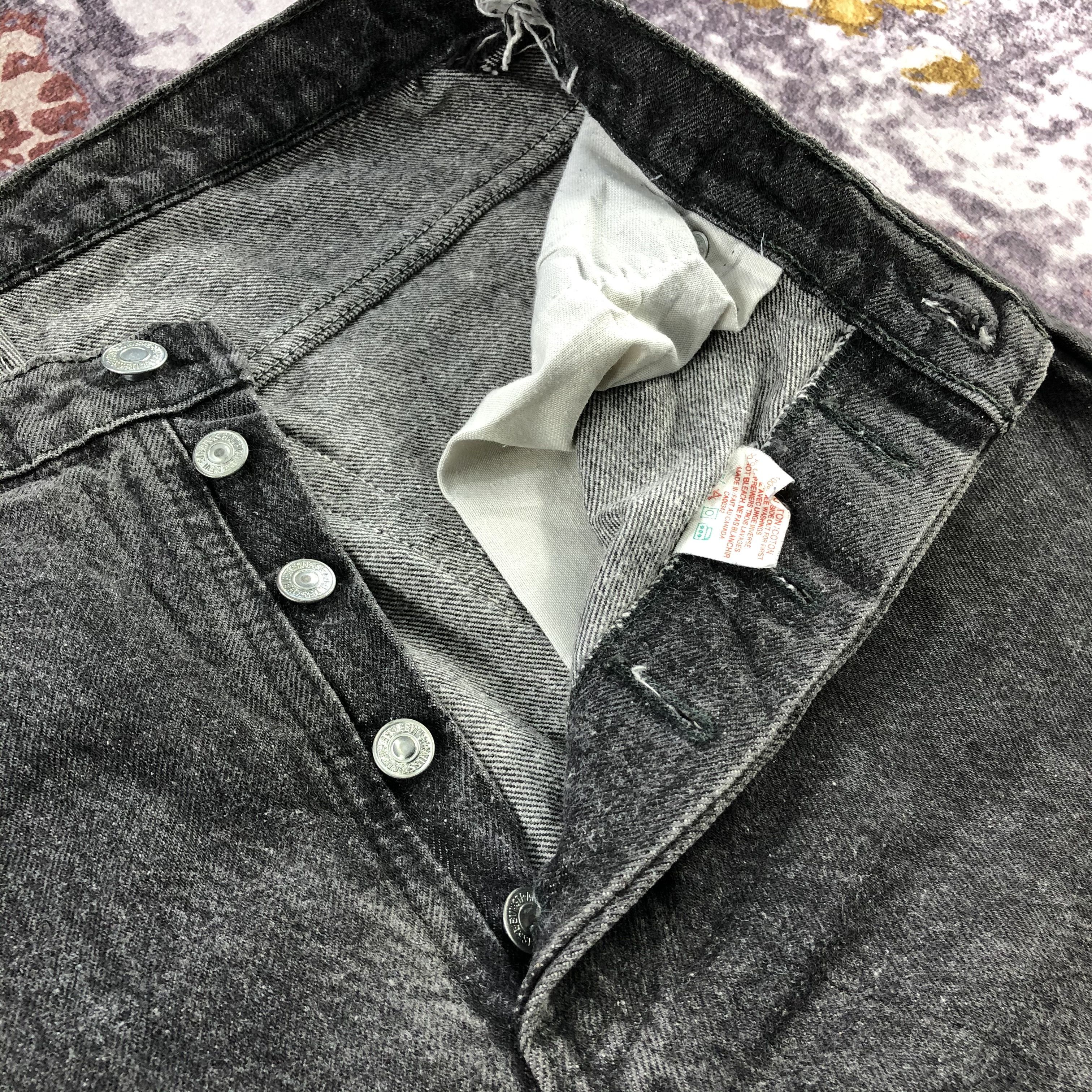 Levi's Vintage 90s Faded Black Levis 501 Jeans-JM2933 Size US 31 - 6 Thumbnail