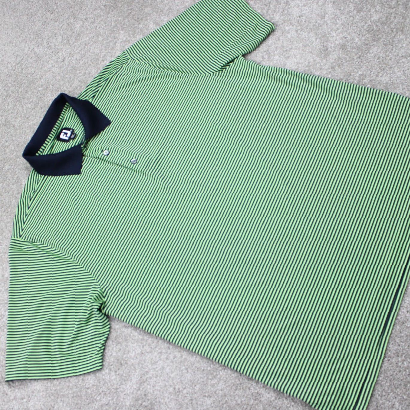 Footjoy FootJoy Polo Shirt Mens XL Green/Black Stretch S/S Golf Pullover Polo Shirt Size US XL / EU 56 / 4 - 6 Thumbnail