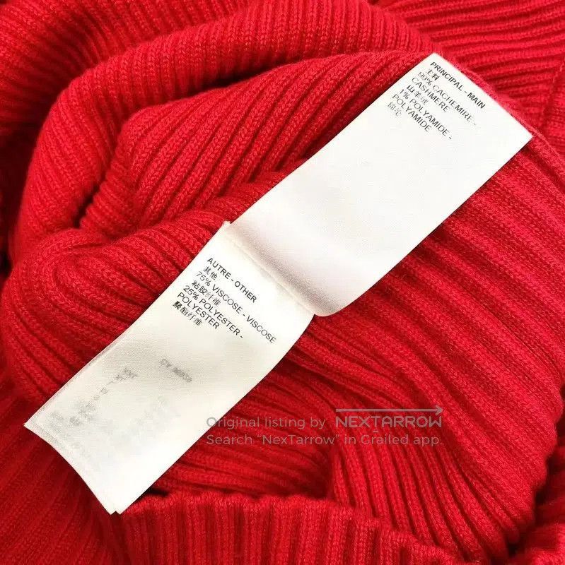 Louis Vuitton Louis Vuitton Red Cashmere Knit Sweater . Size S / US 4 / IT 40 - 5 Thumbnail