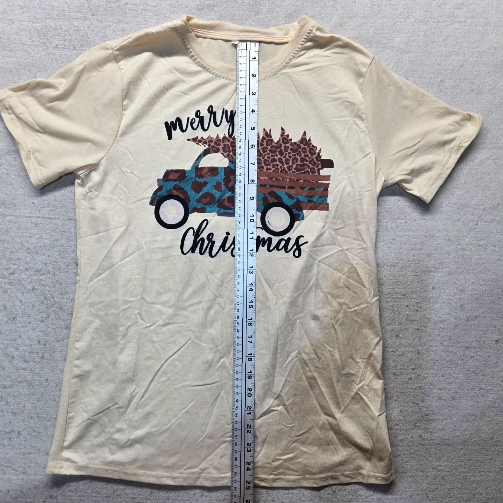 Gildan Gildan Shirt T-Shirt Ivory S Small Christmas Merry Pickup Truck Adult Mens Size S / US 4 / IT 40 - 5 Thumbnail