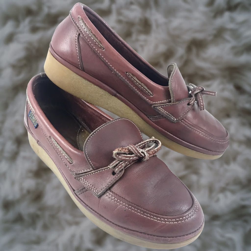 Vintage Womens Dex 467833 Size 8M Ox Blood Leather Boat Loafers Casual SlipOn Shoes-96 (This is a slight variation of the original title.) Size US 8 / IT 38 - 1 Thumbnail