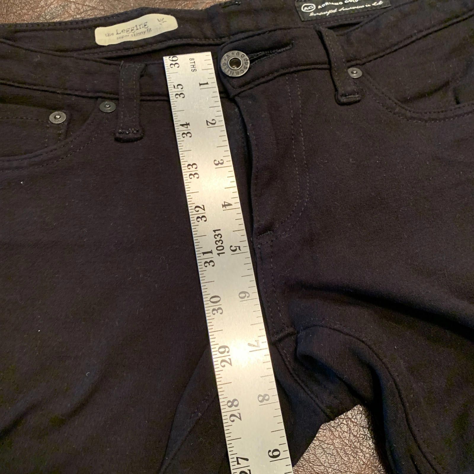 AG Adriano Goldschmied AG Womens Black The Legging Super Skinny Fit Jean (375) Size 30" / US 8 / IT 44 - 7 Thumbnail