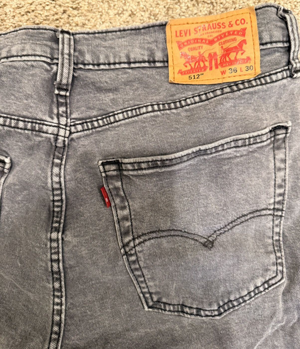 Levi's Levi’s 512 Slim Taper Jeans – Gray Wash Size US 36 / EU 52 - 3 Thumbnail