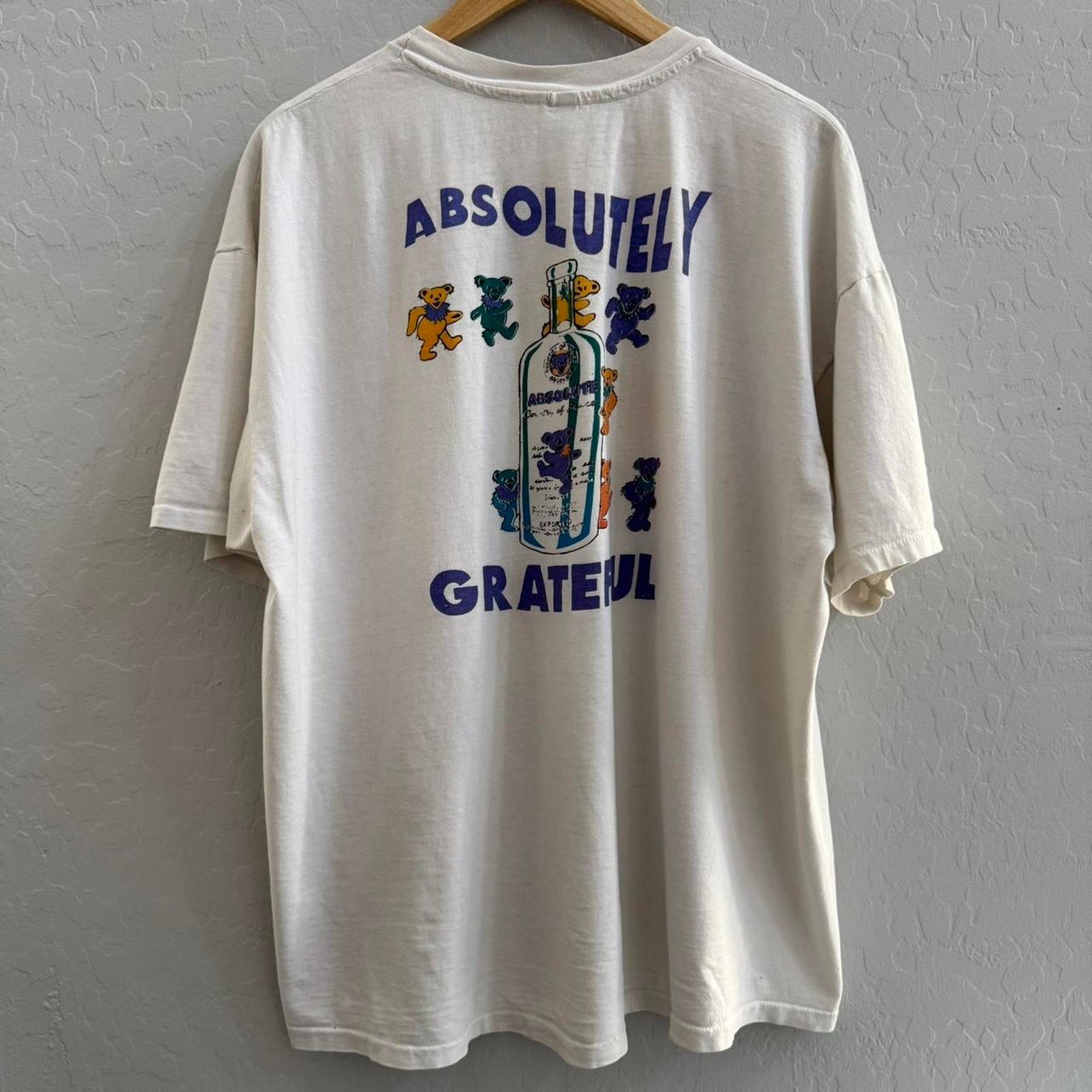 Hanes Vintage 90s grateful dead absolutely grateful vodka shirt Size US XL / EU 56 / 4 - 1 Thumbnail