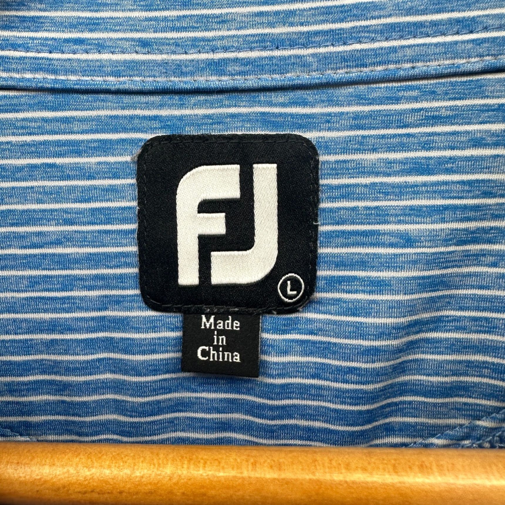 Footjoy FootJoy Polo Shirt Blue Men's L Golf Short Sleeve Collared Striped Size US L / EU 52-54 / 3 - 6 Thumbnail
