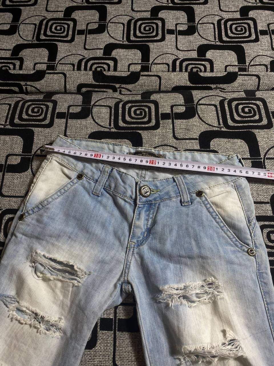 Japanese Brand Crazy Crash Dirty Baggy Faded Jean Japan Avant Garde Style Size US 28 / EU 44 - 9 Thumbnail