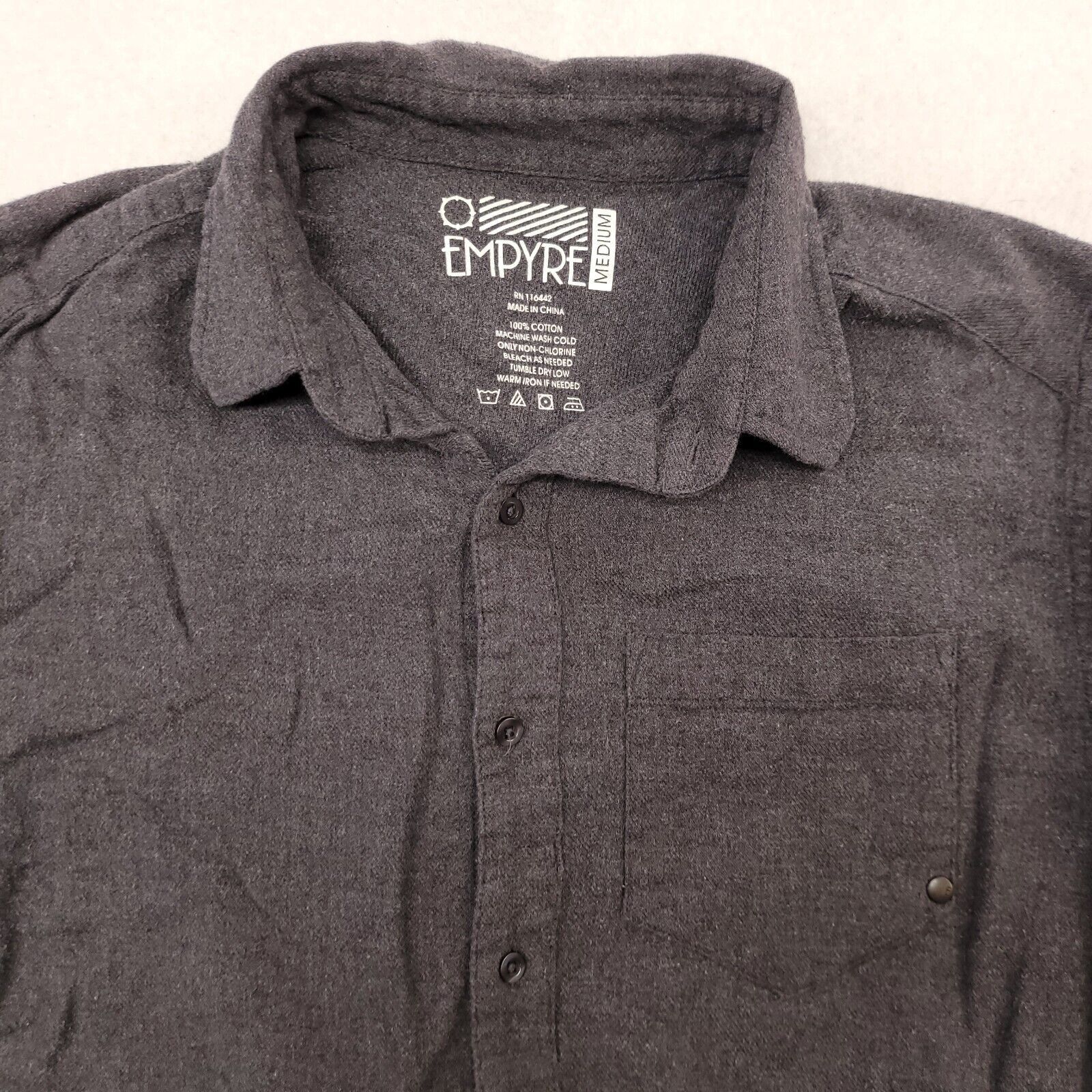 Empyre Empyre Casual Button Up Shirt Adult Mens Size Medium M Gray Size US M / EU 48-50 / 2 - 1 Thumbnail