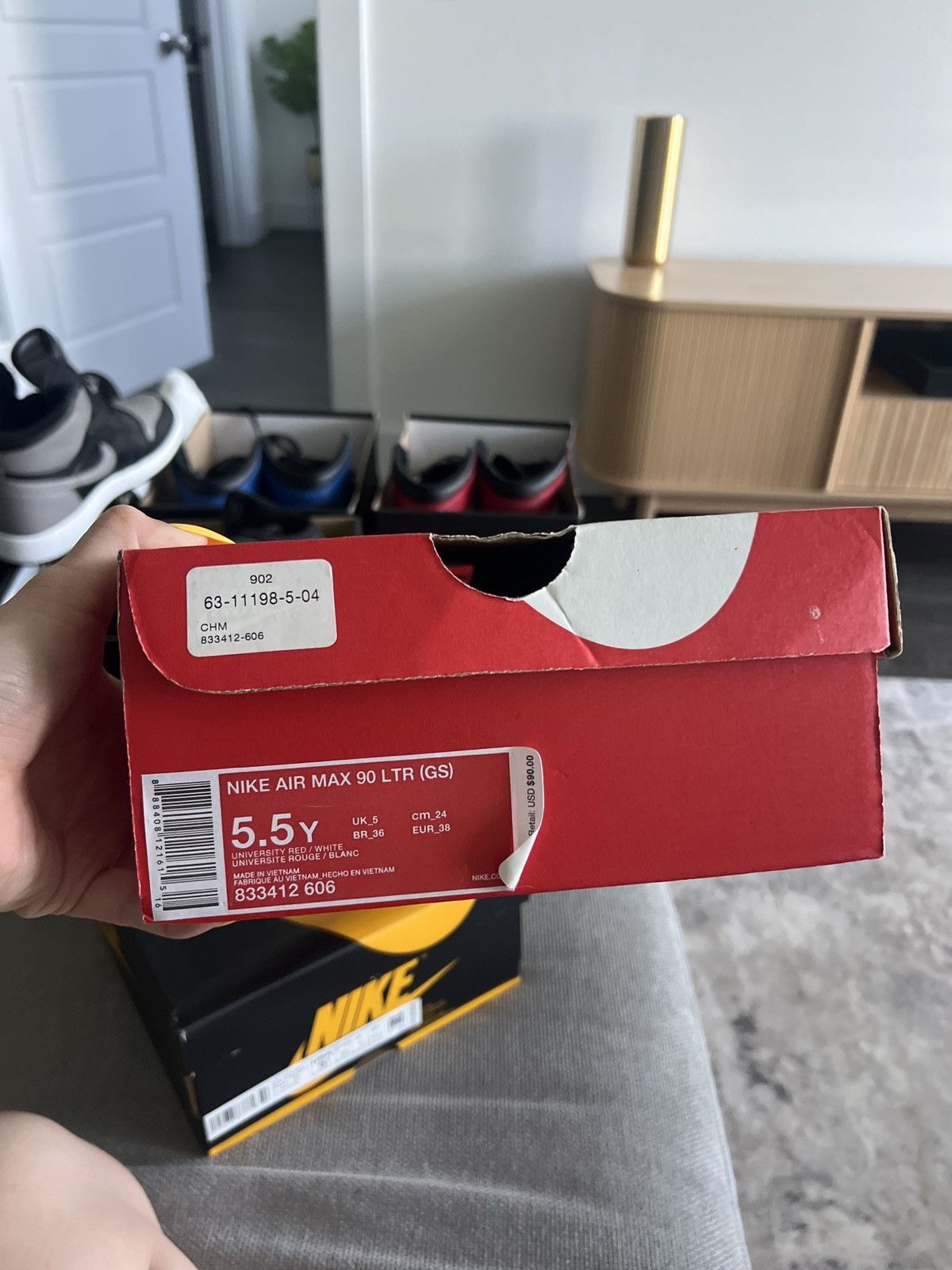 Nike Nike Air Max 90 LTR (GS) Size US 5.5 / EU 38 - 2 Thumbnail