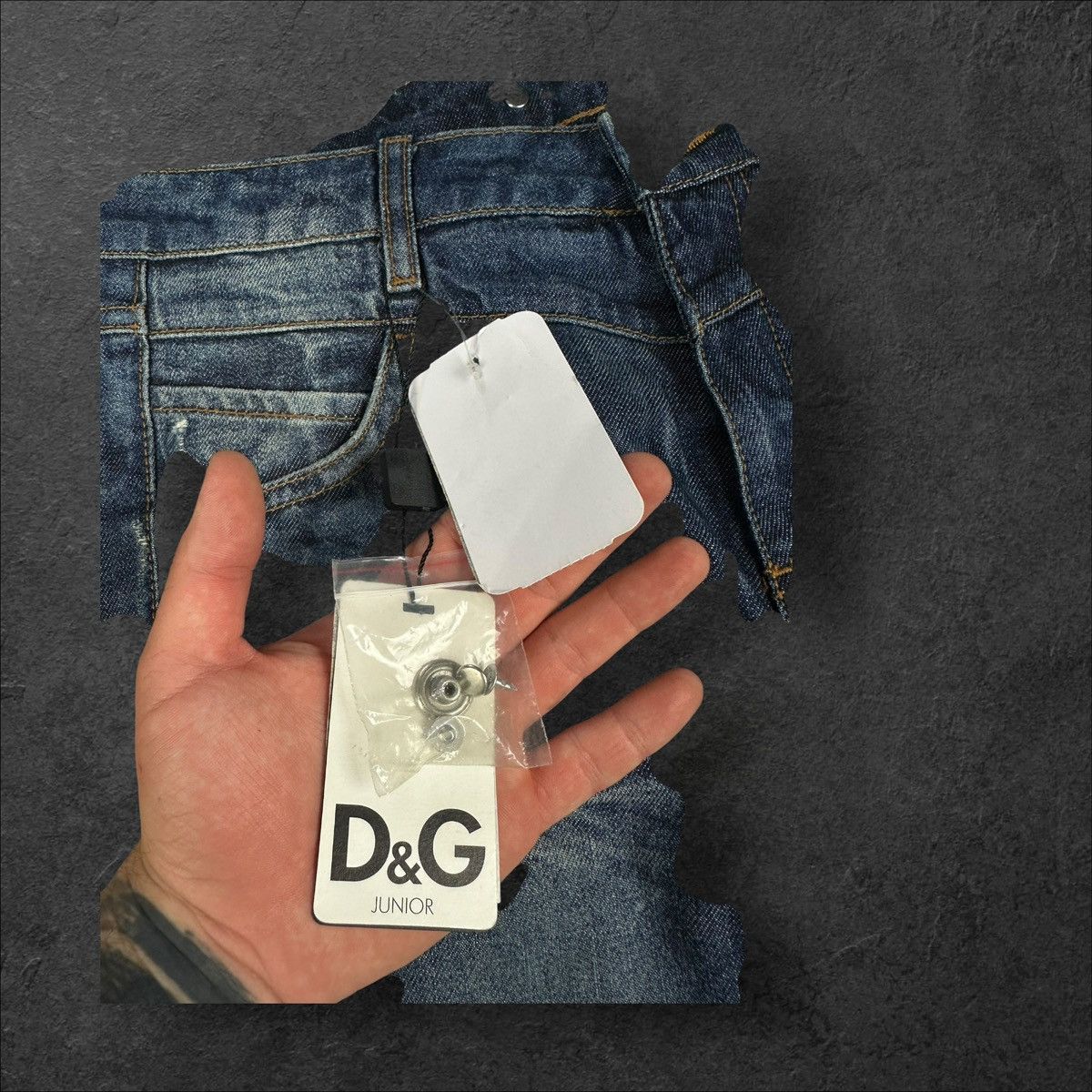 Dolce & Gabbana × Vintage Dolce Gabbana Junior Lighting Washed Distressed Jeans Denim Size US 29 - 8 Thumbnail