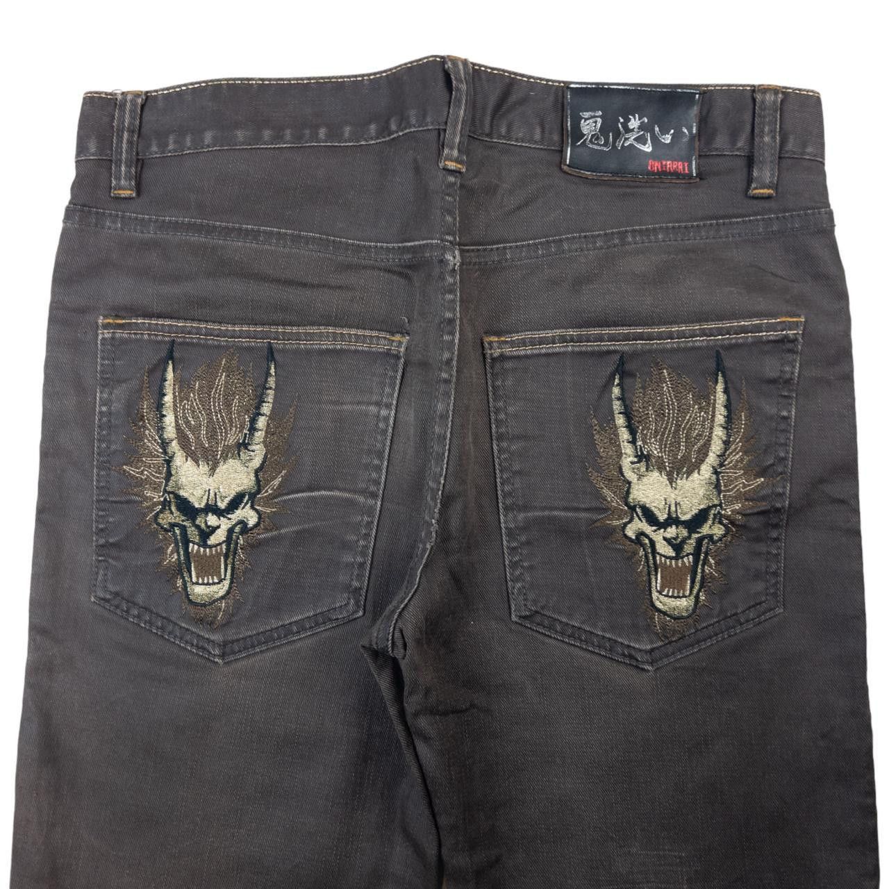 Other Vintage Oniarai Japanese Embroidered Denim Jeans Size W32 Size US 32 / EU 48 - 1 Thumbnail