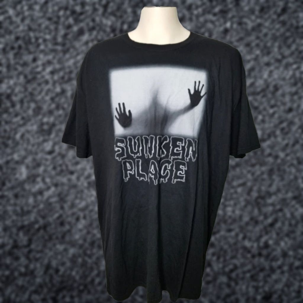 Etro Retro Misky and Stone Sunken Place Get Out Horror Movie T Shirt Mens 2XL Black Graphic Tee Size US XL / EU 56 / 4 - 1 Thumbnail