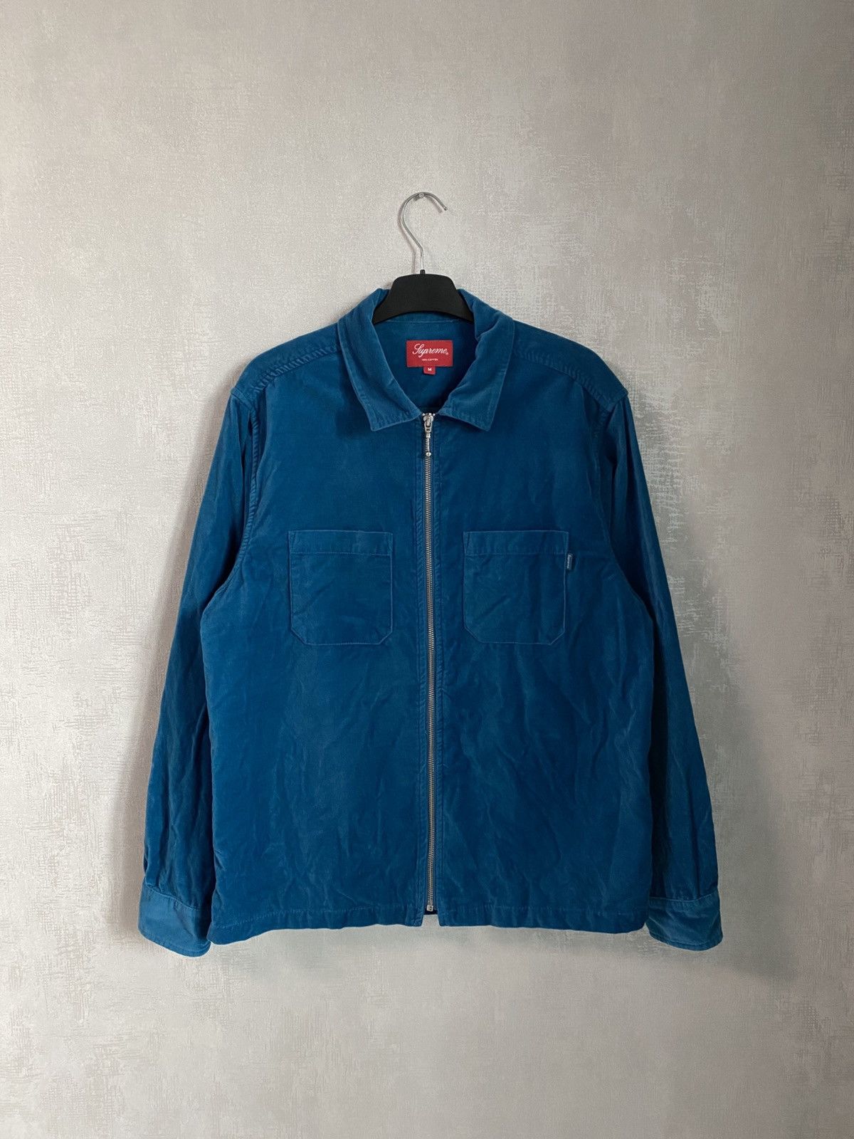 Supreme 🔥SUPREME VELVET ZIP-UP OVERSHIRT Size US M / EU 48-50 / 2 - 2 Thumbnail