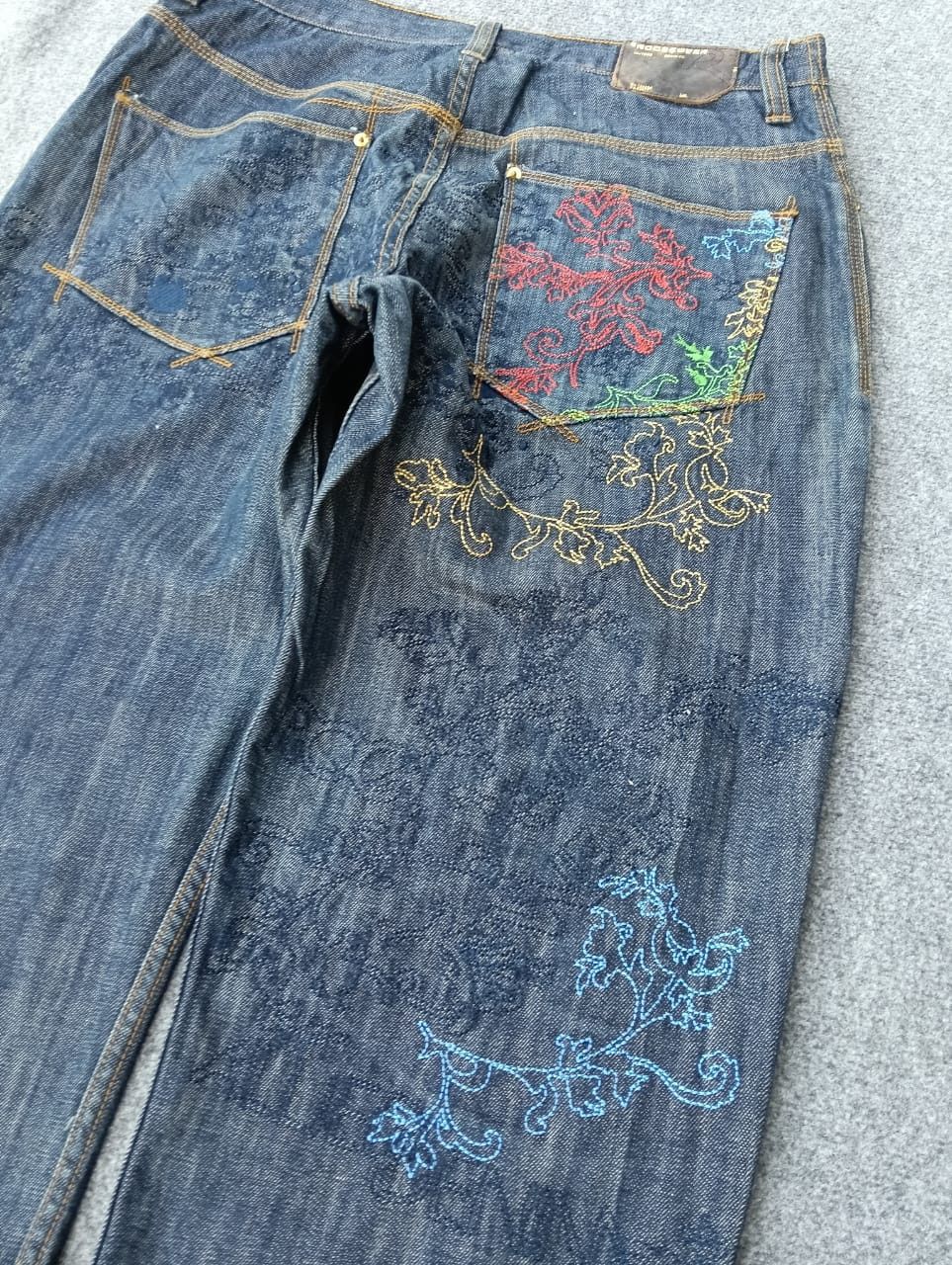 Rocawear Rocawear Y2K Baggy Denim Jeans with Multi-Color Embroidery Size US 34 / EU 50 - 6 Thumbnail
