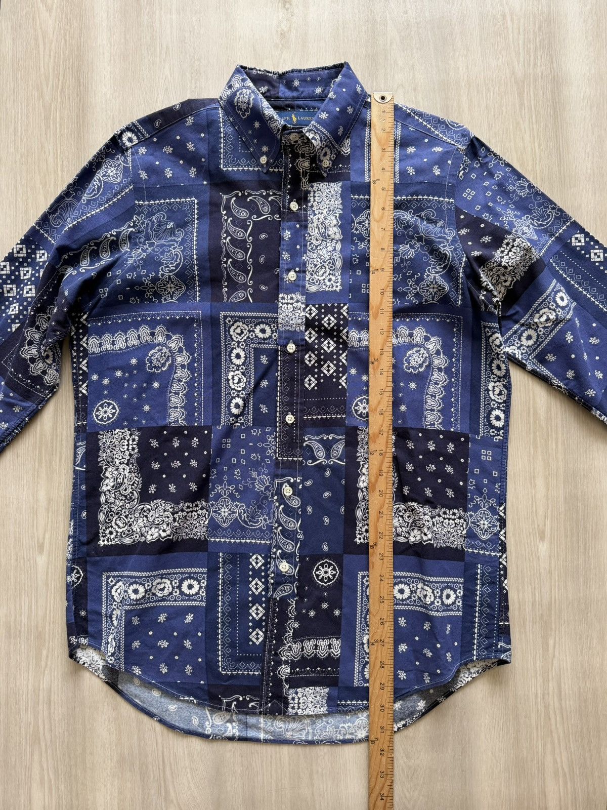 Polo Ralph Lauren Rare Polo Ralph Lauren Paisley Bandana Patchwork Shirt Sz M Size US M / EU 48-50 / 2 - 6 Thumbnail