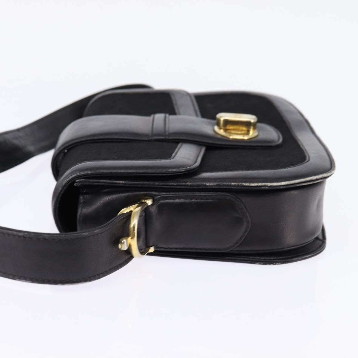 Celine CELINE C Sulky Shoulder Bag Canvas Black Gold Size ONE SIZE - 4 Thumbnail