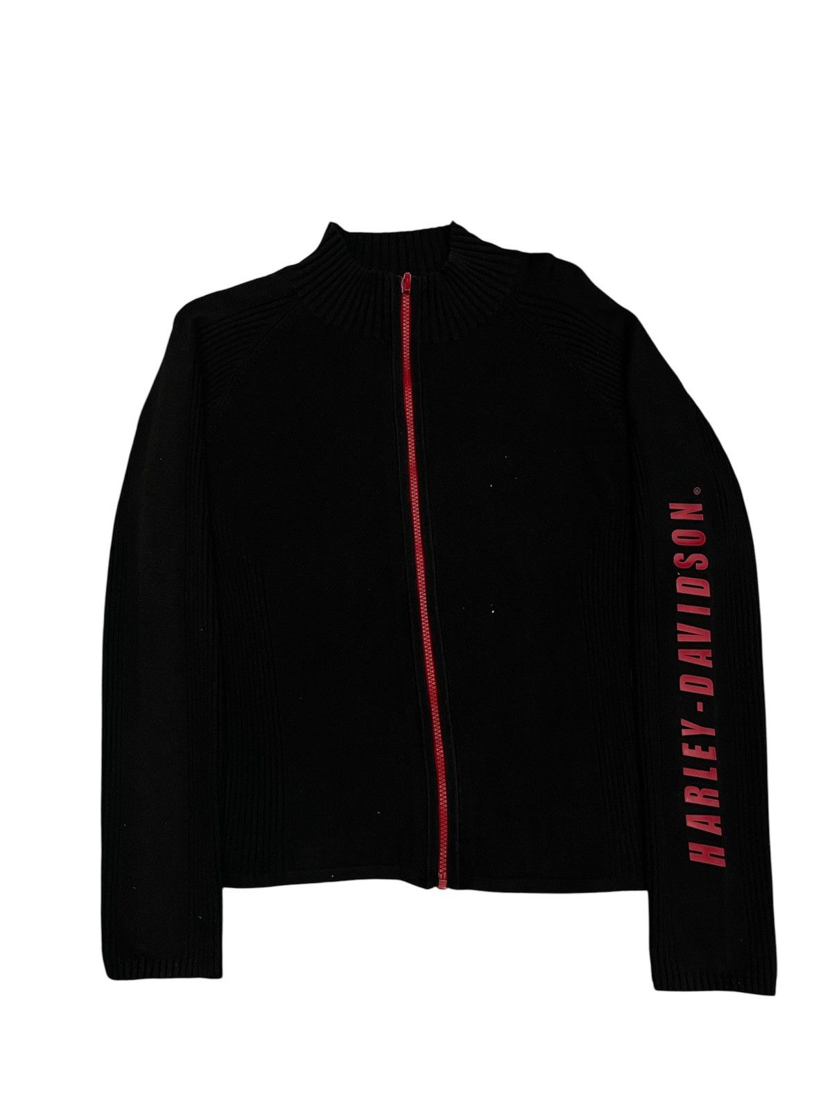 Harley Davidson Y2K Harley-Davidson Ribbed Zip Jacket Size US S / EU 44-46 / 1 - 1 Thumbnail