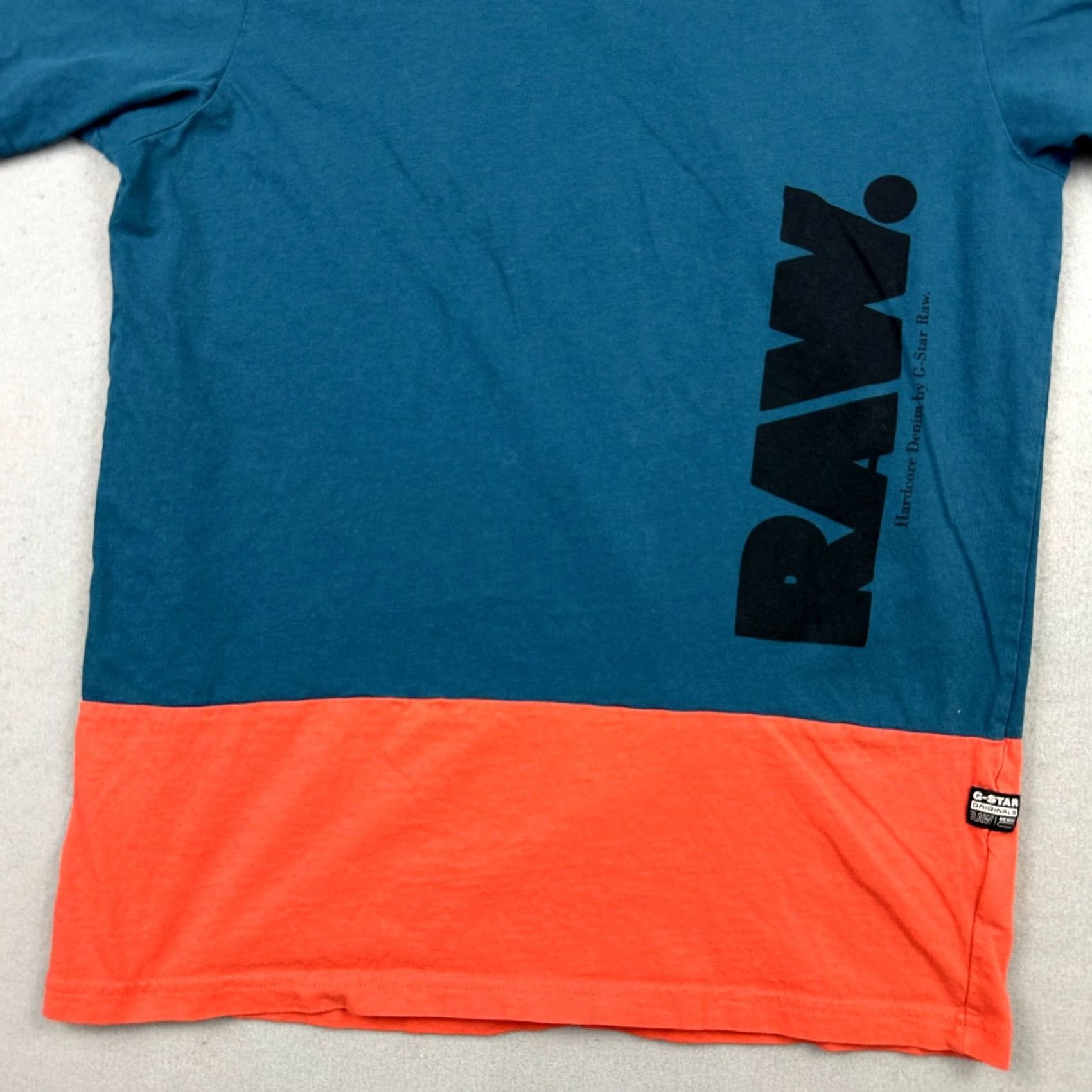 G-Star G-Star RAW Shirt Men Medium Blue Colorblock Logo RAW Originals Denim Crew Tee M Size US M / EU 48-50 / 2 - 3 Thumbnail