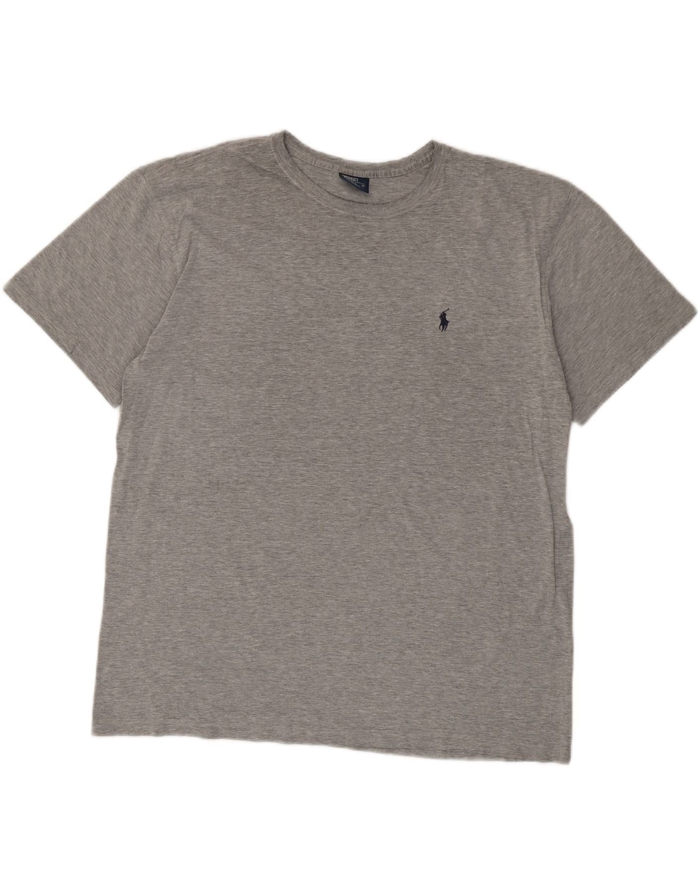 Polo Ralph Lauren Mens T-Shirt Top Large Grey Flecked Cotton Size US XXL / EU 58 / 5 - 1 Thumbnail