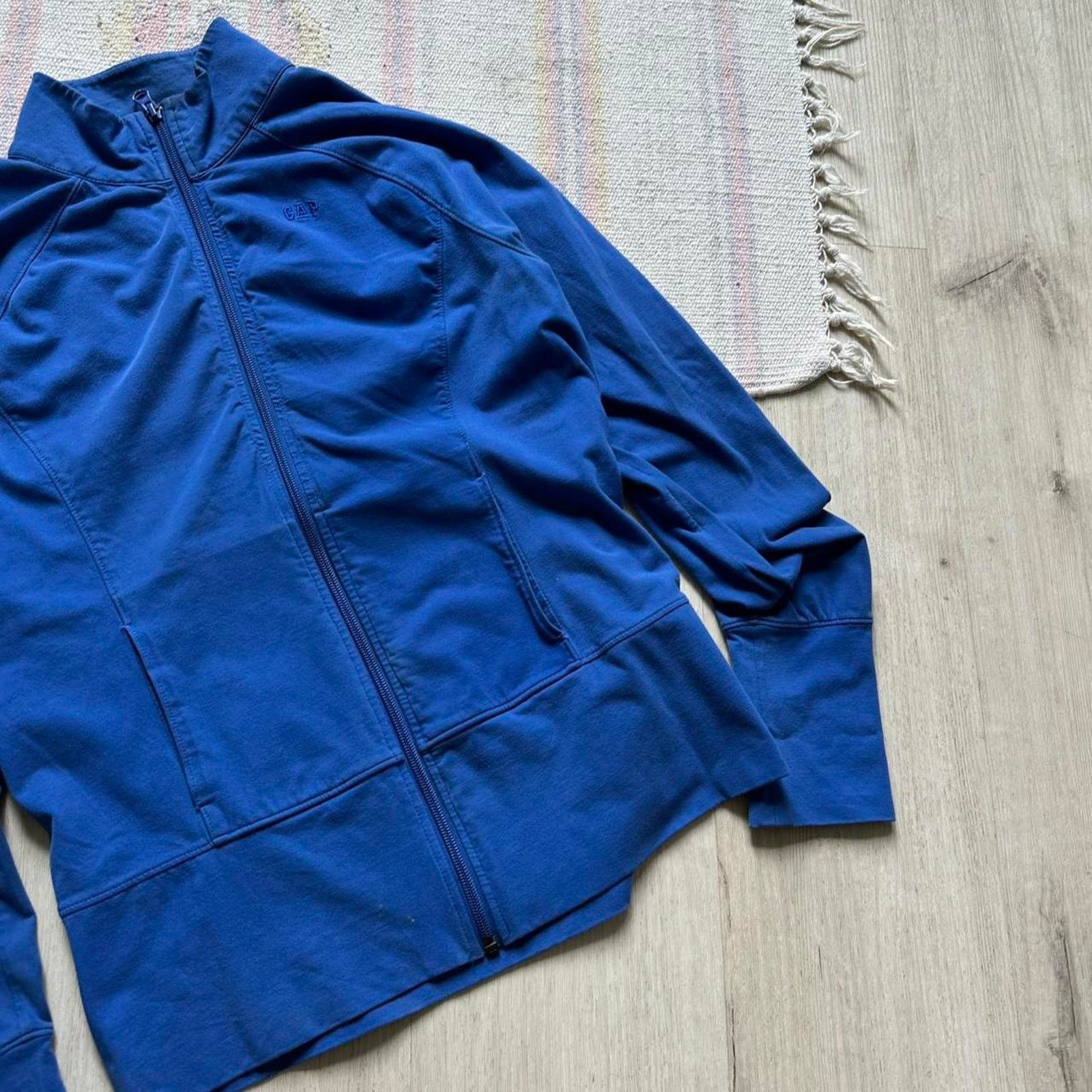 Gap × Vintage Vintage Y2K Gap Slim Track Jacket Zip Up Light Sweatshirt Size M / US 6-8 / IT 42-44 - 5 Thumbnail
