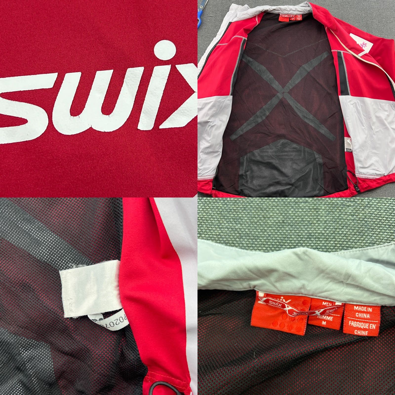 Vintage Swix Norway Team Jacket Mens Medium Full Zip Cross Country Ski XC Red Norge Size US M / EU 48-50 / 2 - 8 Thumbnail