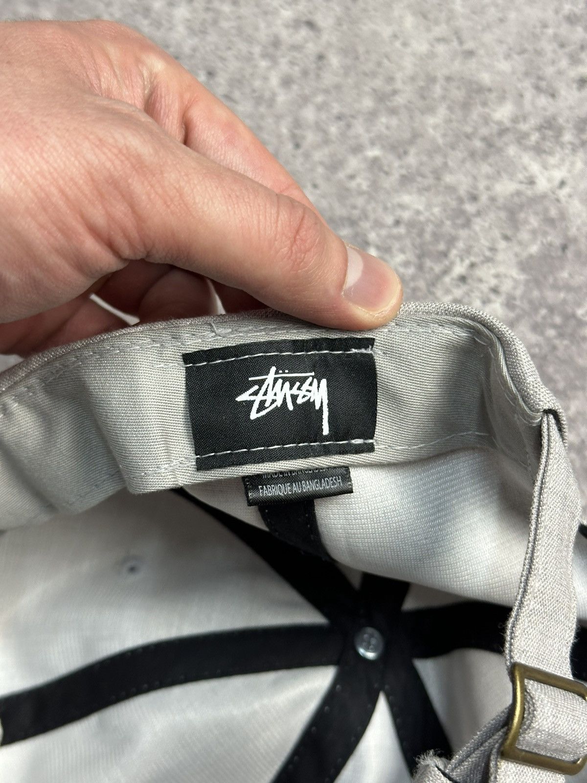 Stussy × Vintage Stussy Y2K Gray Cap Embroidered Logo Adjustable Size ONE SIZE - 13 Thumbnail
