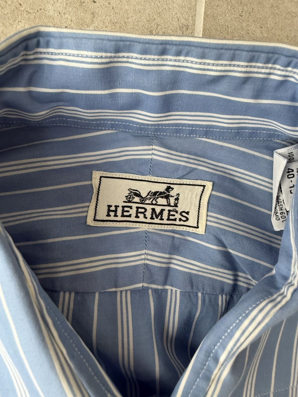 Hermes Vintage Hermes Shirts Stripped Button Ups M Size US M / EU 48-50 / 2 - 3 Thumbnail