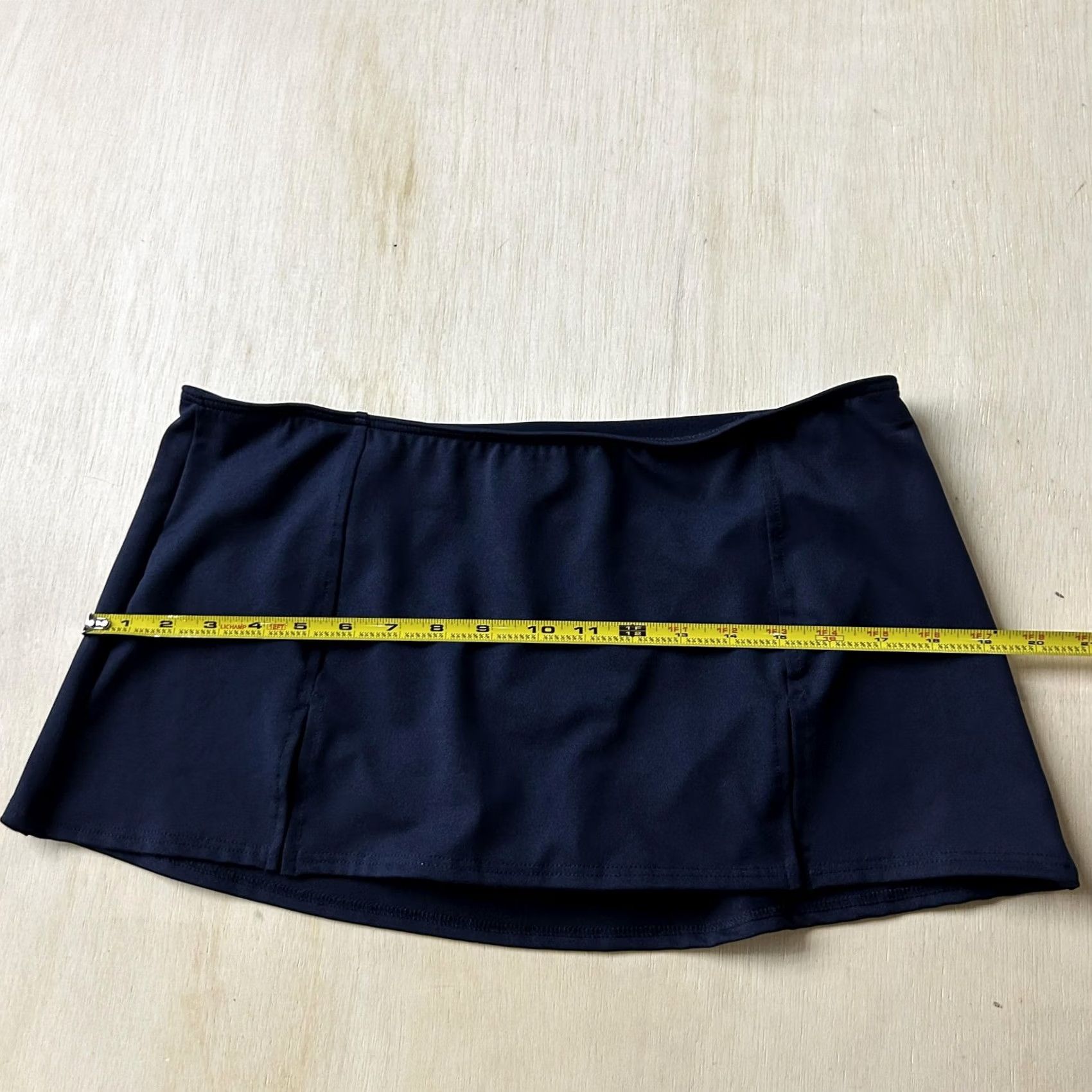 Vintage Baltex Swim Skirt Womens 12 Blue Solid Built In Brief Lined Stretch Bottom Size 34" / US 12 / IT 48 - 5 Thumbnail