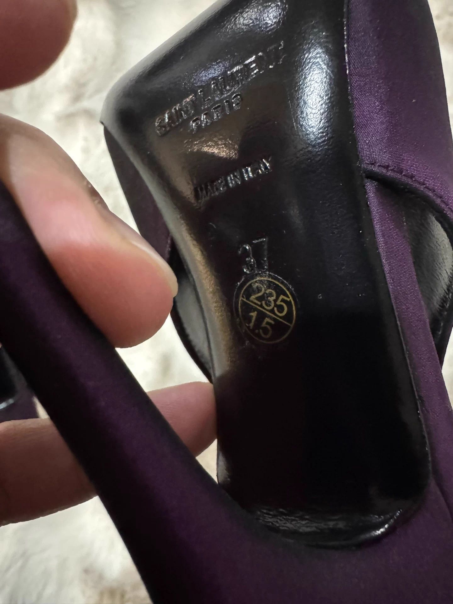 Saint Laurent Paris Saint Laurent YSL new rhinestone gradient purple Size US 6 / IT 36 - 8 Thumbnail