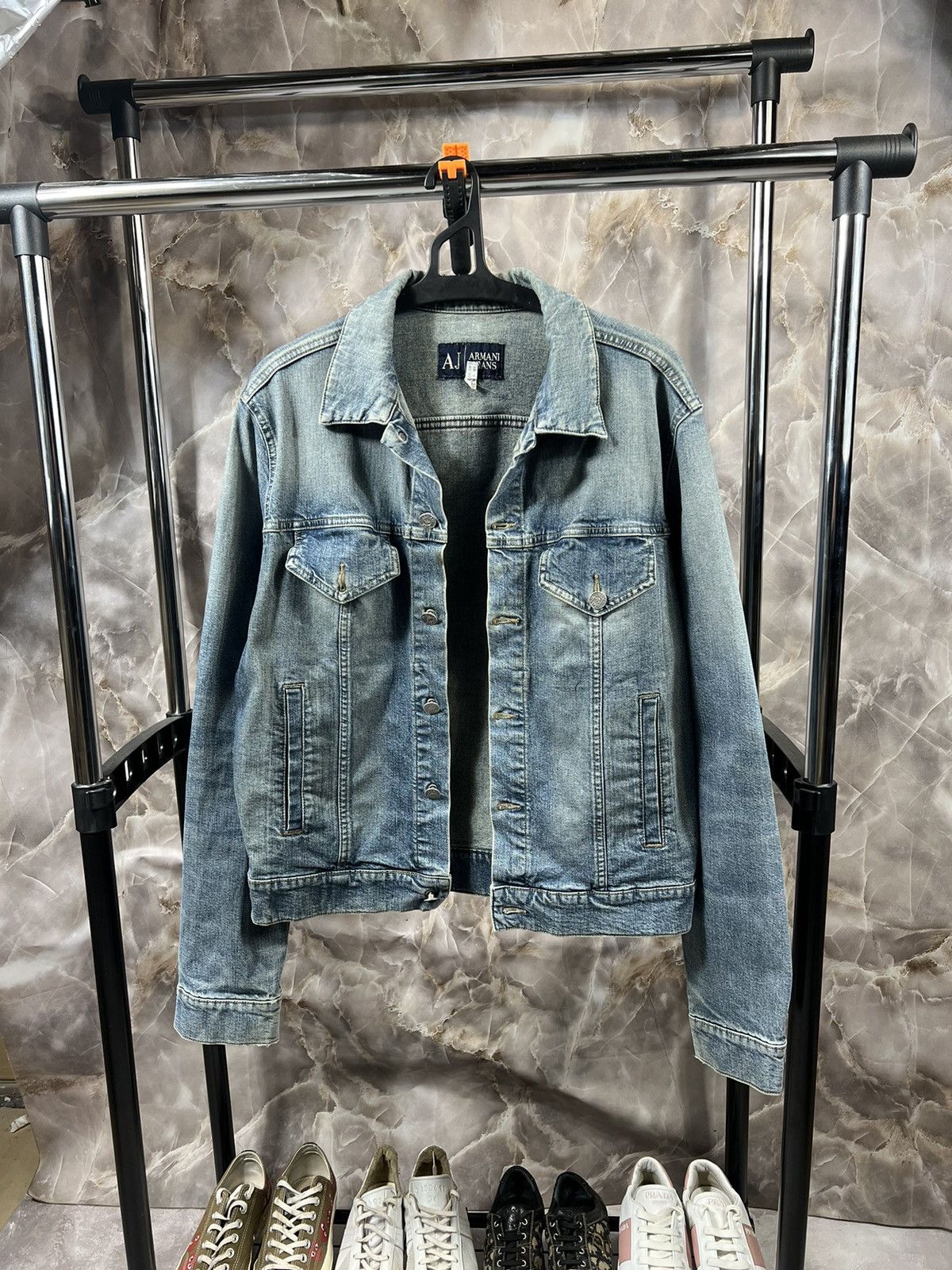 Armani Vintage Armani Jeans Indigo Denim Jacket Size XL / US 12-14 / IT 48-50 - 2 Thumbnail