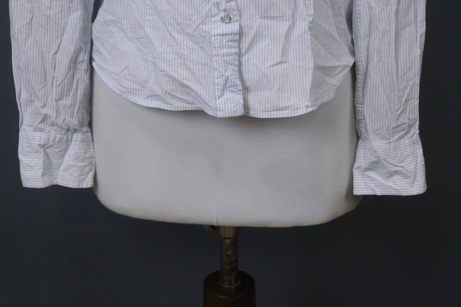 La Martina La Martina White Blue Striped Snap Front Short Top Size L Size L / US 10 / IT 46 - 3 Thumbnail