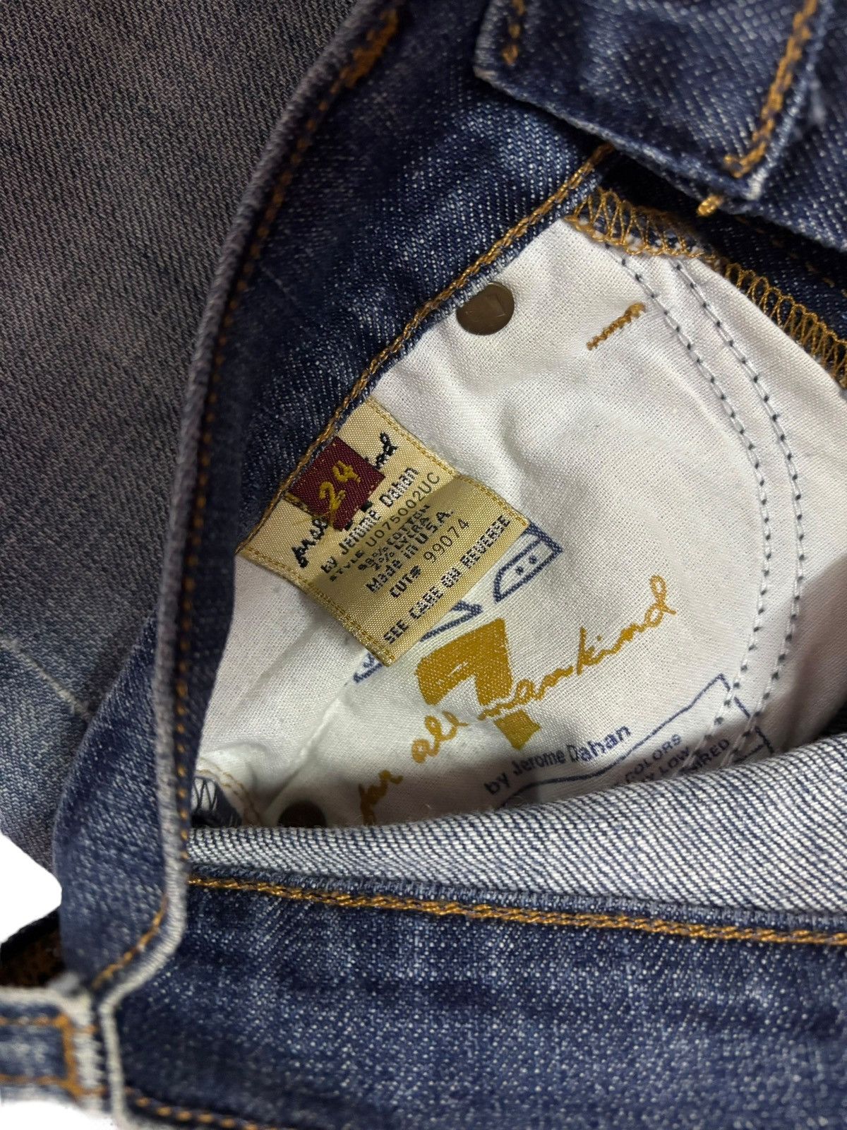 7 For All Mankind Vtg 7 For All Mankind Bootcut Flared Distressed Jeans Size 26" / US 2 / IT 38 - 9 Thumbnail