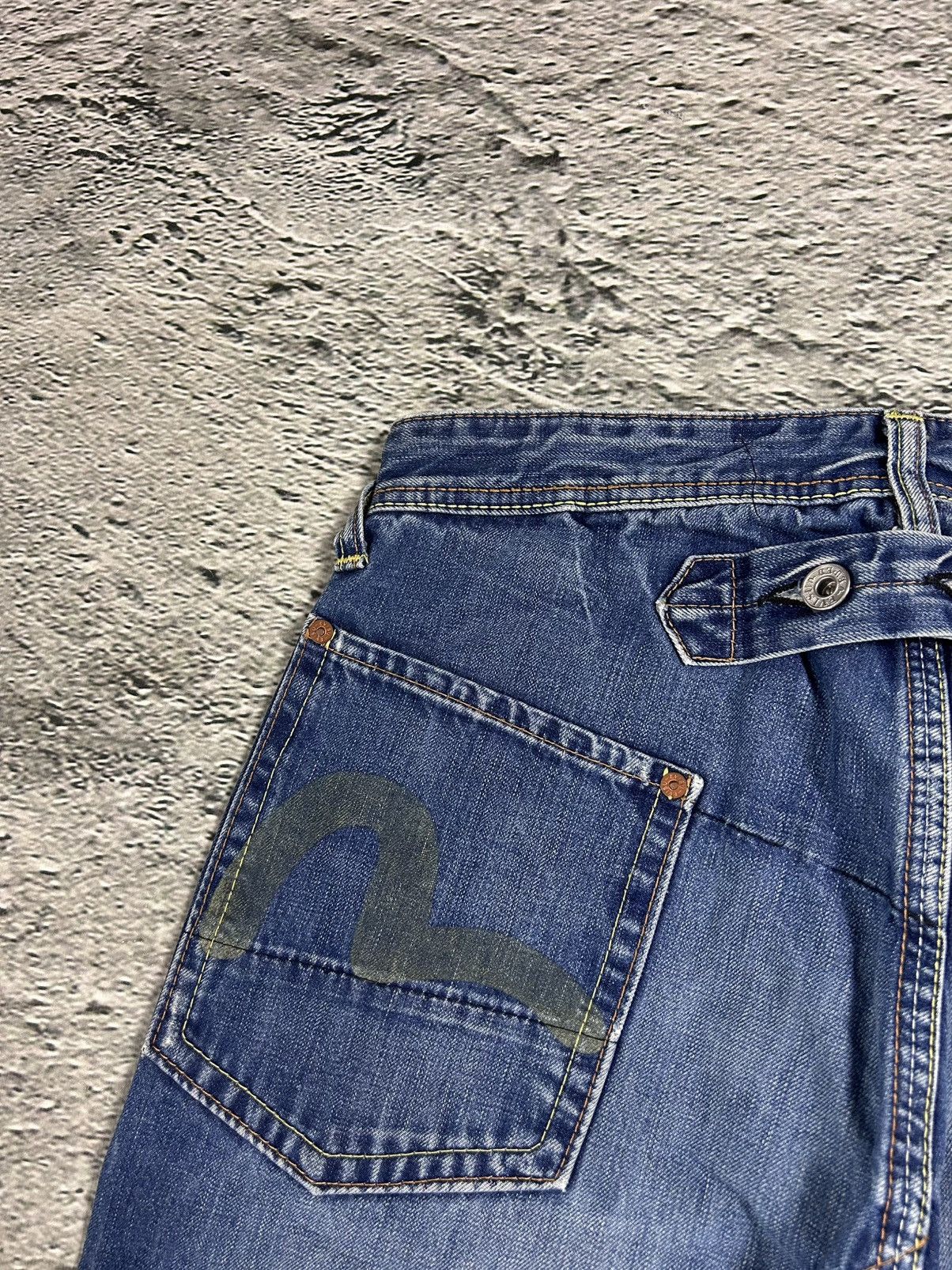 Evisu Evisu EU ED jeans vintage denim pants cargo navy blue Y2K Size US 29 - 3 Thumbnail