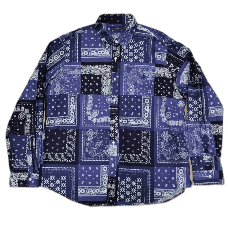RRL Ralph Lauren Ralph Lauren Patchwork Long Sleeve Shirt Size US XXL / EU 58 / 5 - 1 Thumbnail