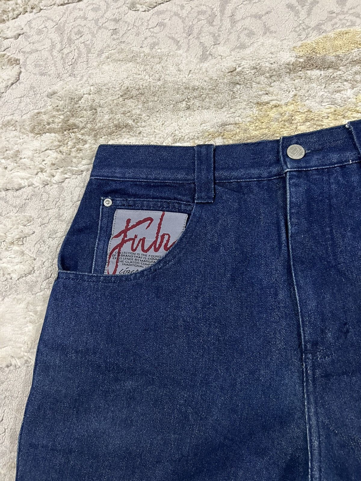 Fubu × JNCO × Vintage Y2K Fubu Fat Albert Embroidery Pockets Baggy 🎈Denim Jeans Size US 31 - 9 Thumbnail
