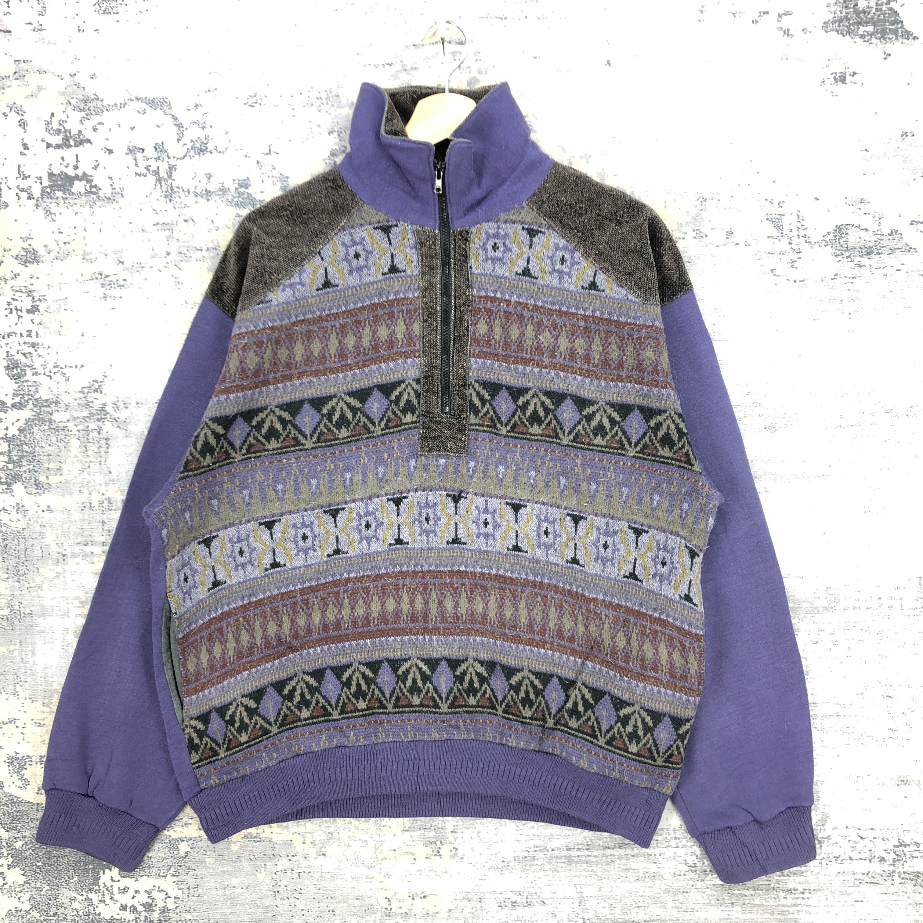 Japanese Brand Japanese Knitted Sweater Multicolor Sweatshirt Pullover Size US L / EU 52-54 / 3 - 1 Thumbnail