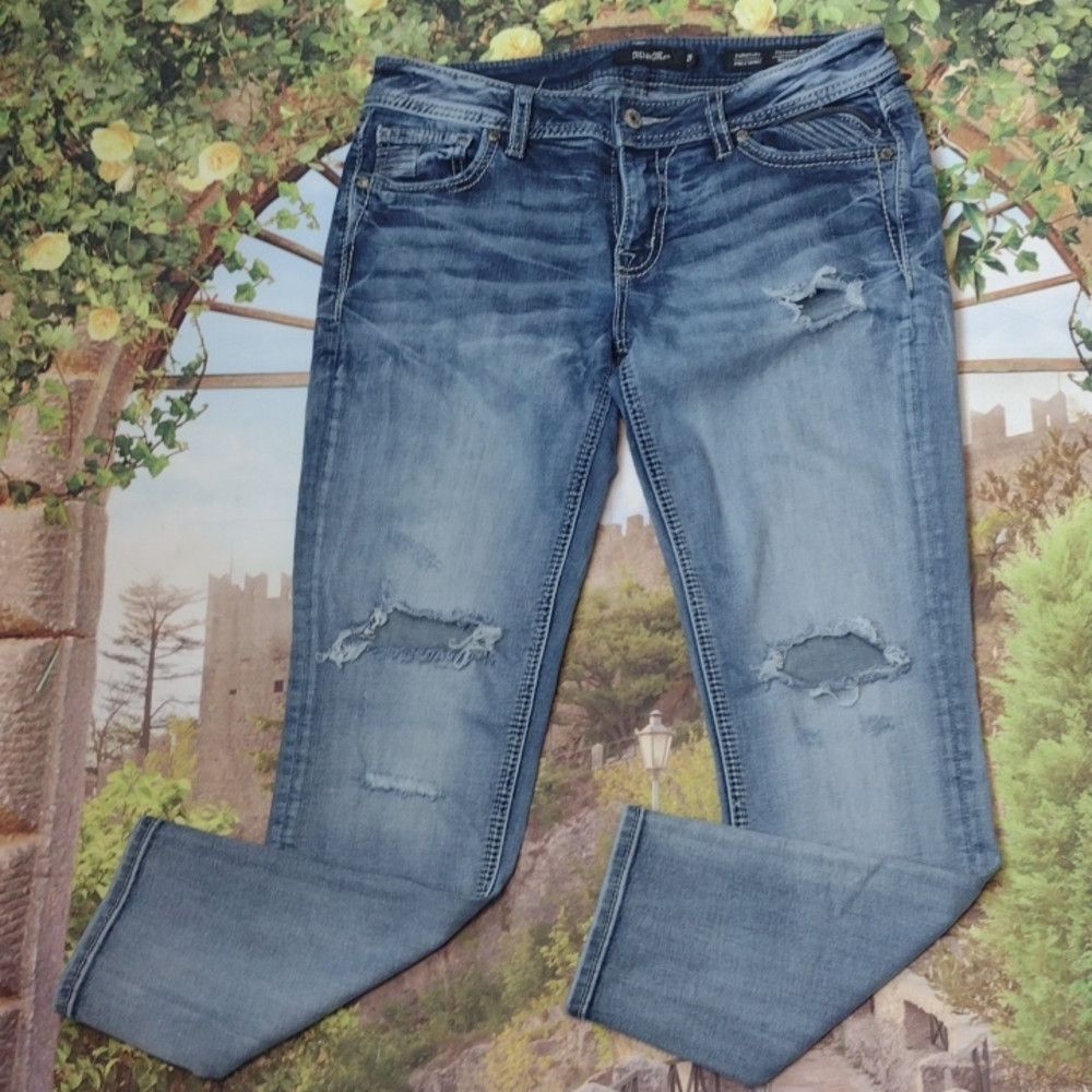 Miss Me Miss me distressed signature ankle skinny jeans size 29 Size 29" - 1 Thumbnail