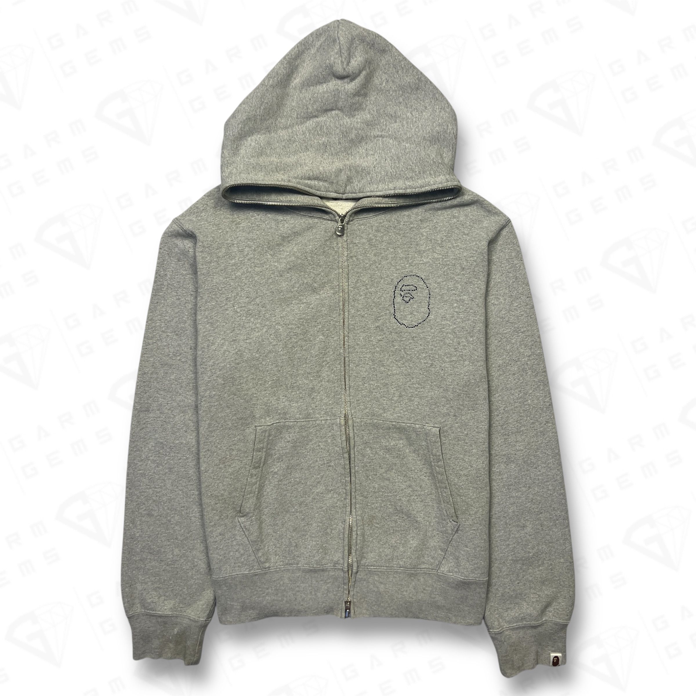 A Bathing Ape Head Studs Full Zip Hoodie