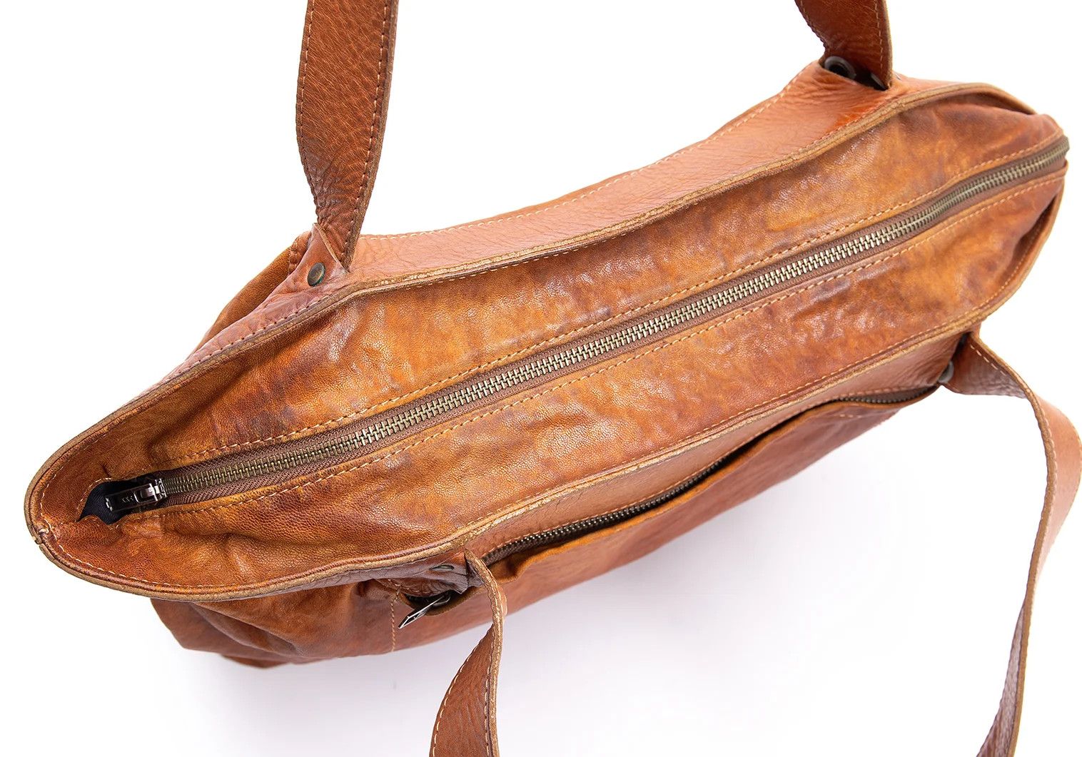 Yohji Yamamoto Yohji Yamamoto Leather Tote Bag Brown Size ONE SIZE - 16 Thumbnail