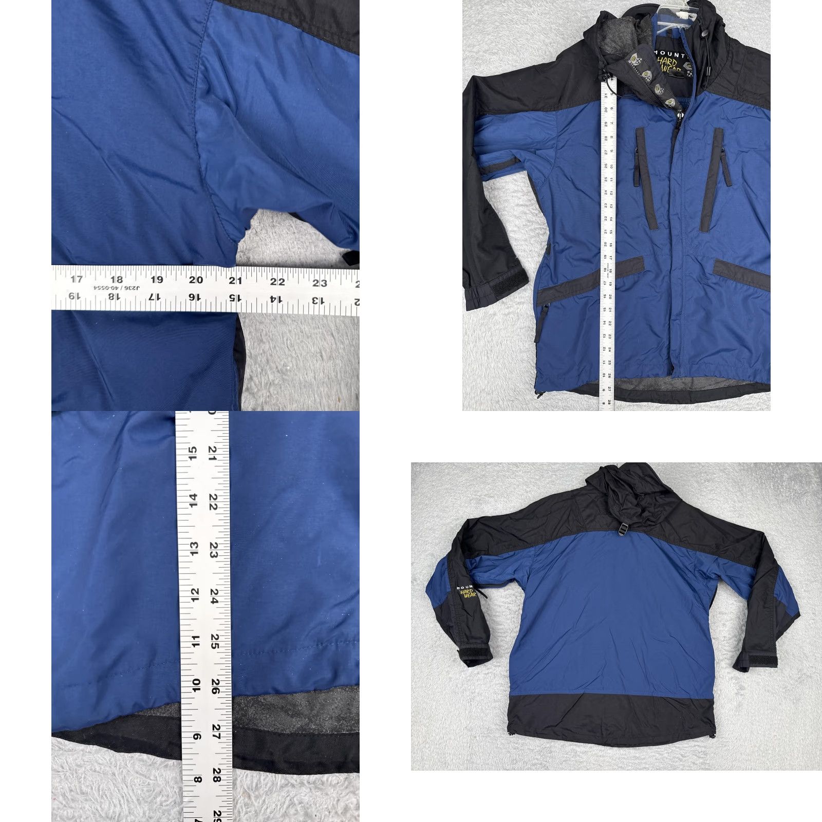 Mountain Hardwear VINTAGE Mountain Hardwear Jacket Mens Small Blue Black Hooded Full Zip Windbreaker Size US S / EU 44-46 / 1 - 8 Thumbnail