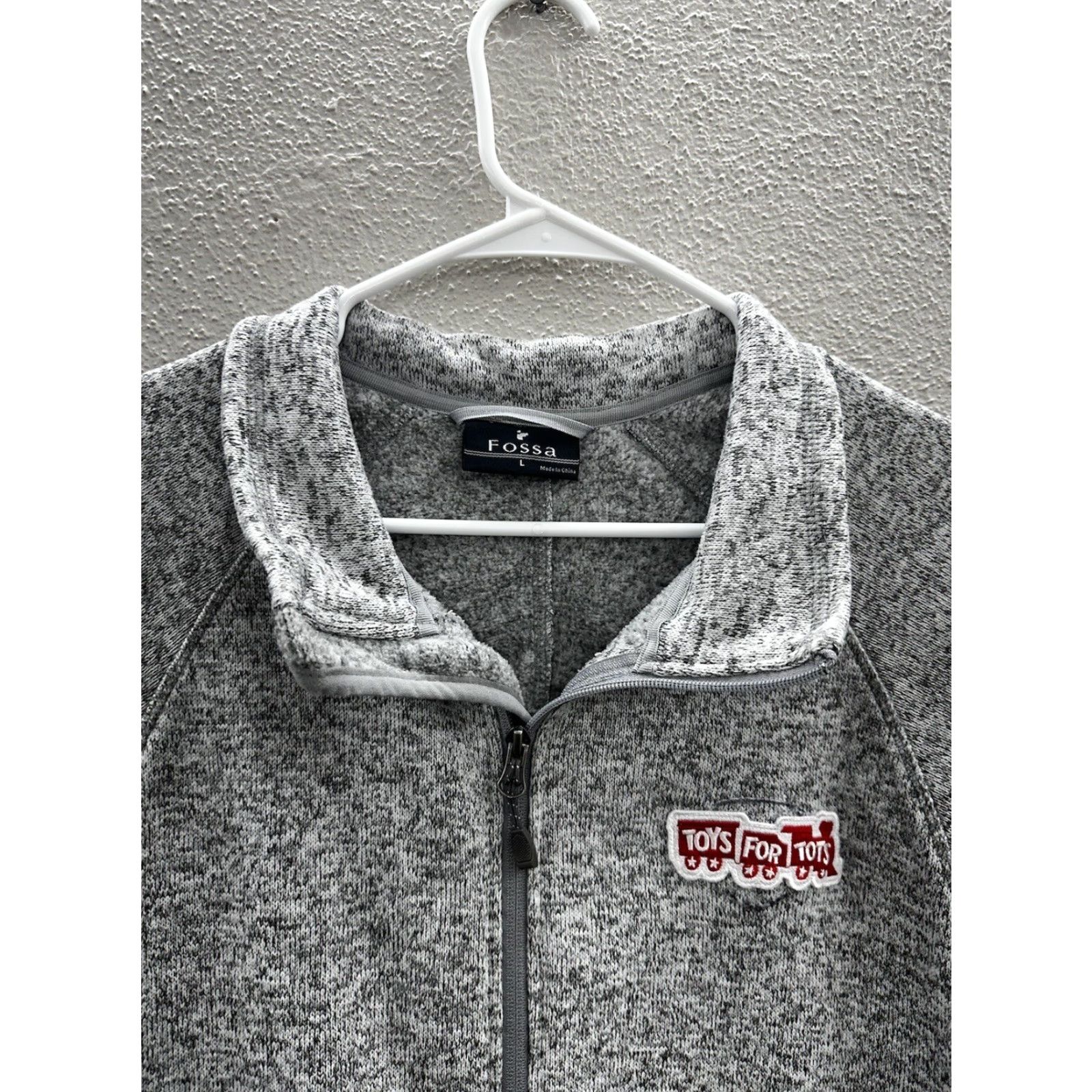 Vintage Fossa Womens Jacket Size Large Gray Embroidered Toys For Tots Full Zip Up Size L / US 10 / IT 46 - 3 Thumbnail