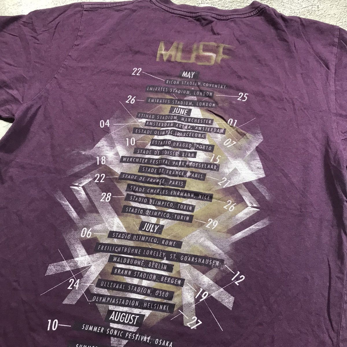 Vintage Vintage Muse Band Tee Sun Faded Graphic Tee Y2K Grunge M Size US M / EU 48-50 / 2 - 5 Thumbnail